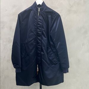 Acne Dark Blue Long Flight Jacket